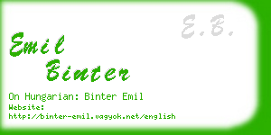 emil binter business card
